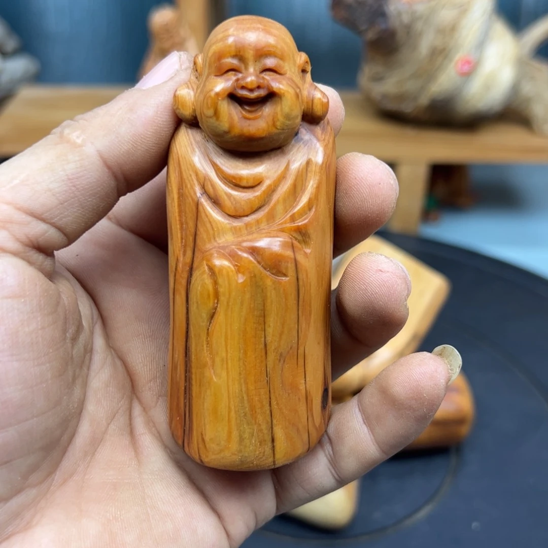 木总*眠崖柏木摆件手把件