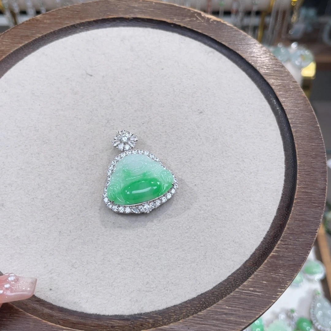 翡翠银S925镶嵌颈饰