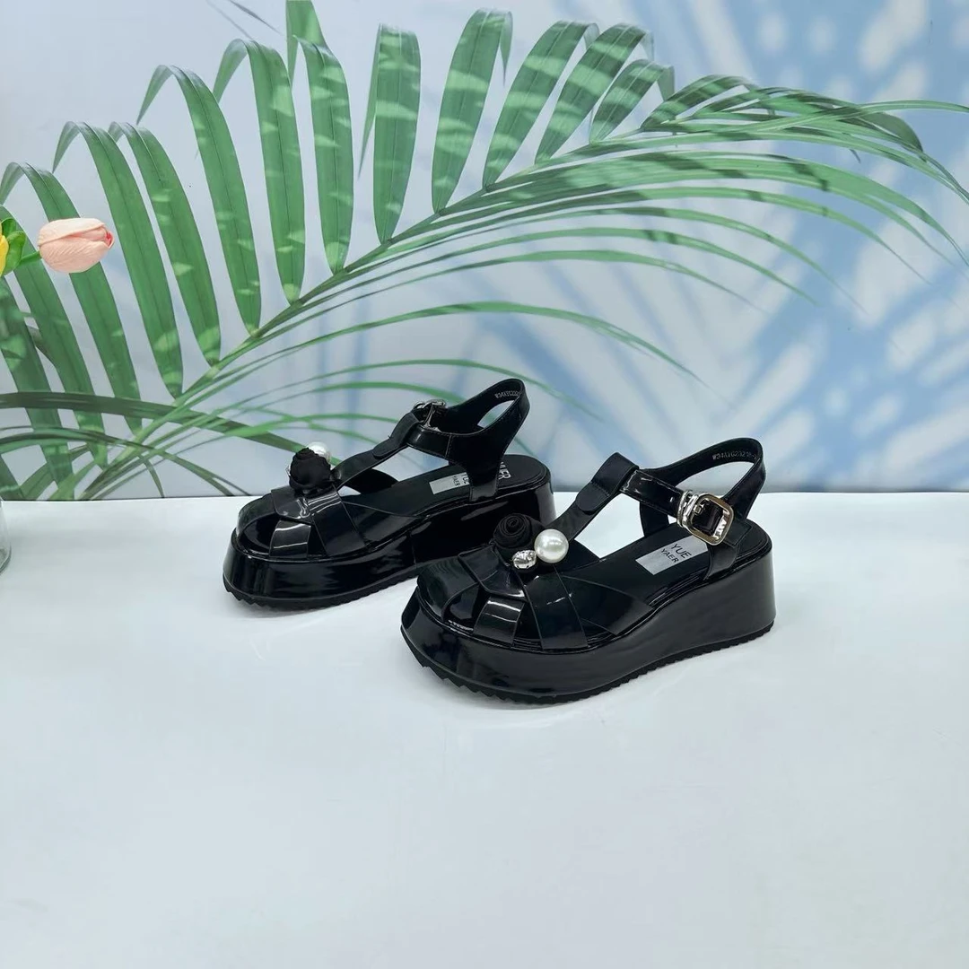 小强家女鞋 芽儿家新款百搭女凉鞋（Y776-30-1）（W34AYG23218-201）