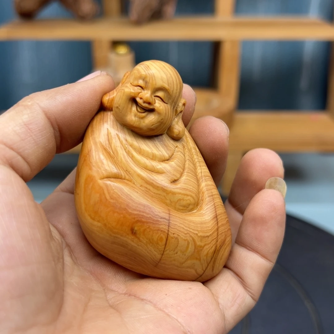 （***然木崖柏木摆件手把件，