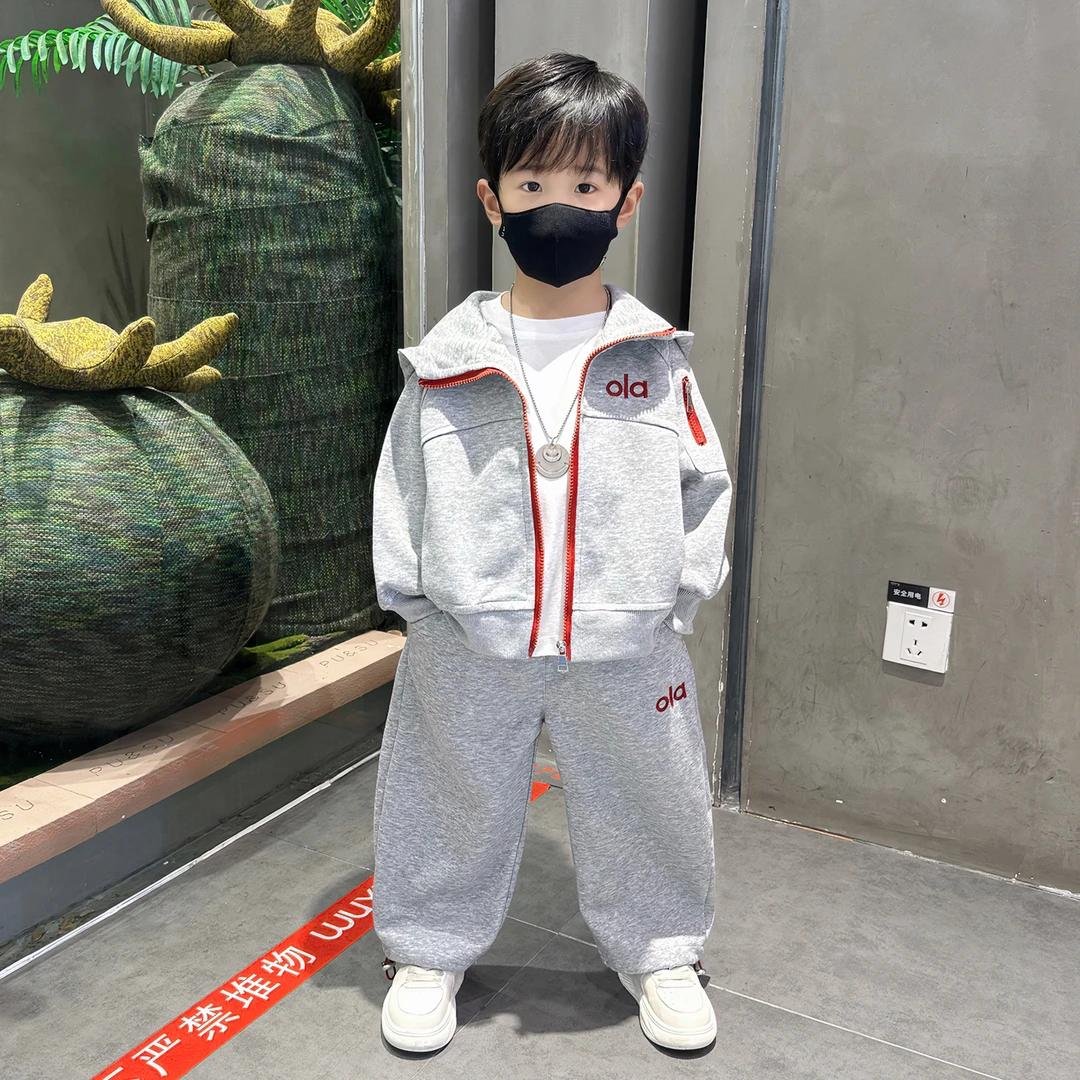 男童秋装套装2025新款痞帅儿童装宝宝春秋款休闲运动衣服两件套潮