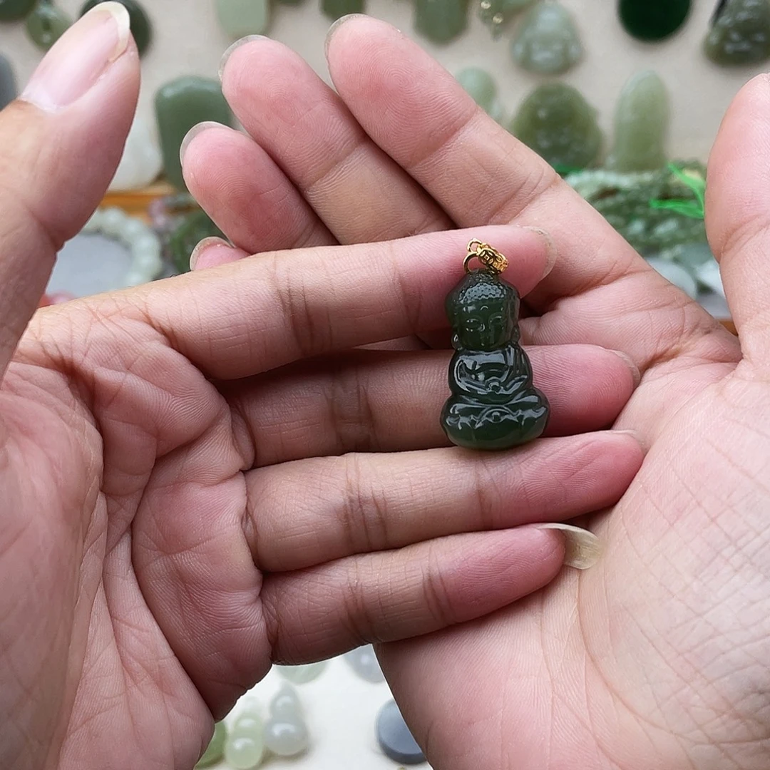 和田玉未镶嵌吊坠(不含链)