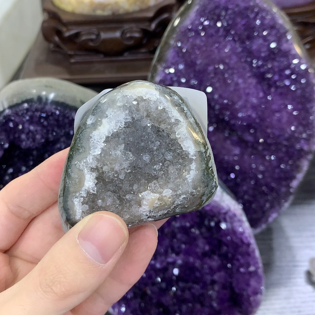 紫晶珠宝半成品未镶嵌642