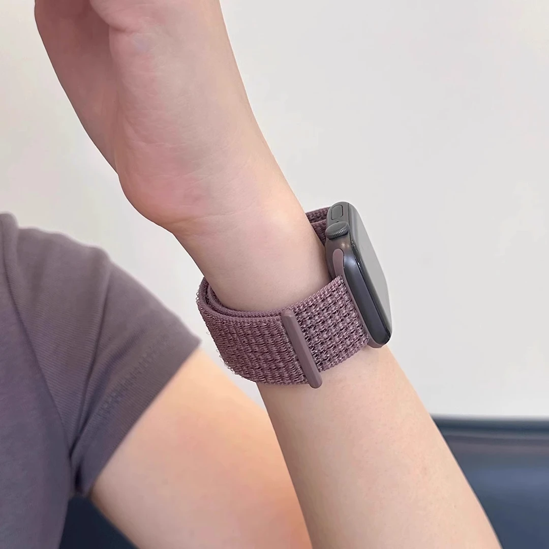 魔术贴回环荣耀亲选2i手表表带Haylou Watch透气编织尼龙运动适用