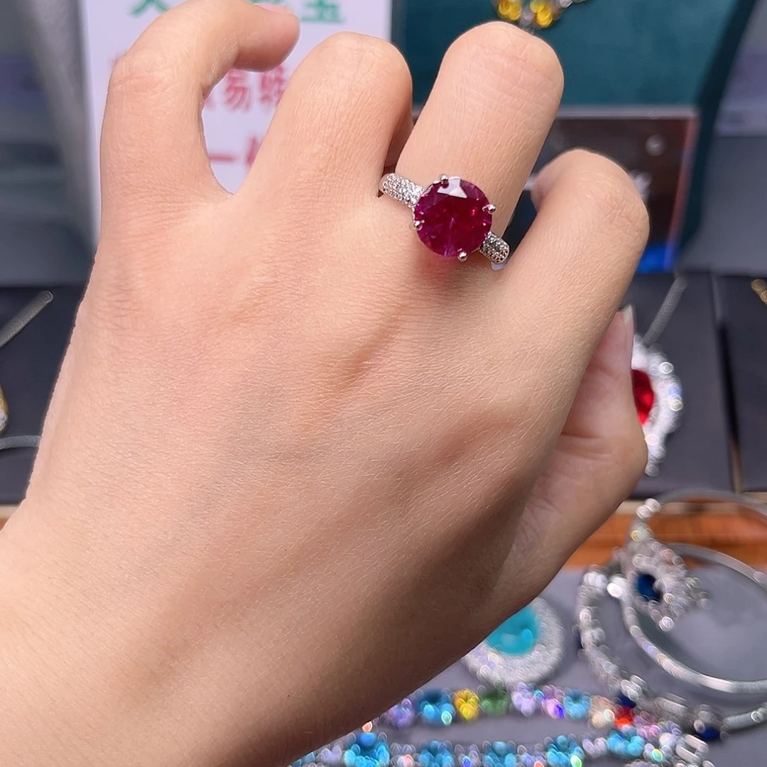 蓝宝石颈饰银S925镶嵌158