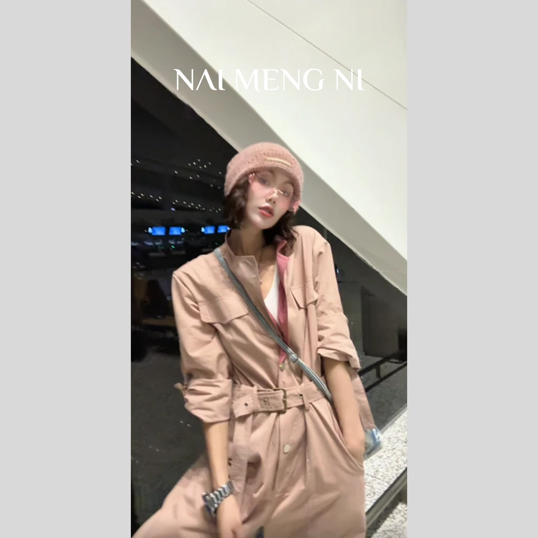 【毛毛】NMN王火火&设计师百搭轻奢时尚高腰显瘦连体裤 25HH3996