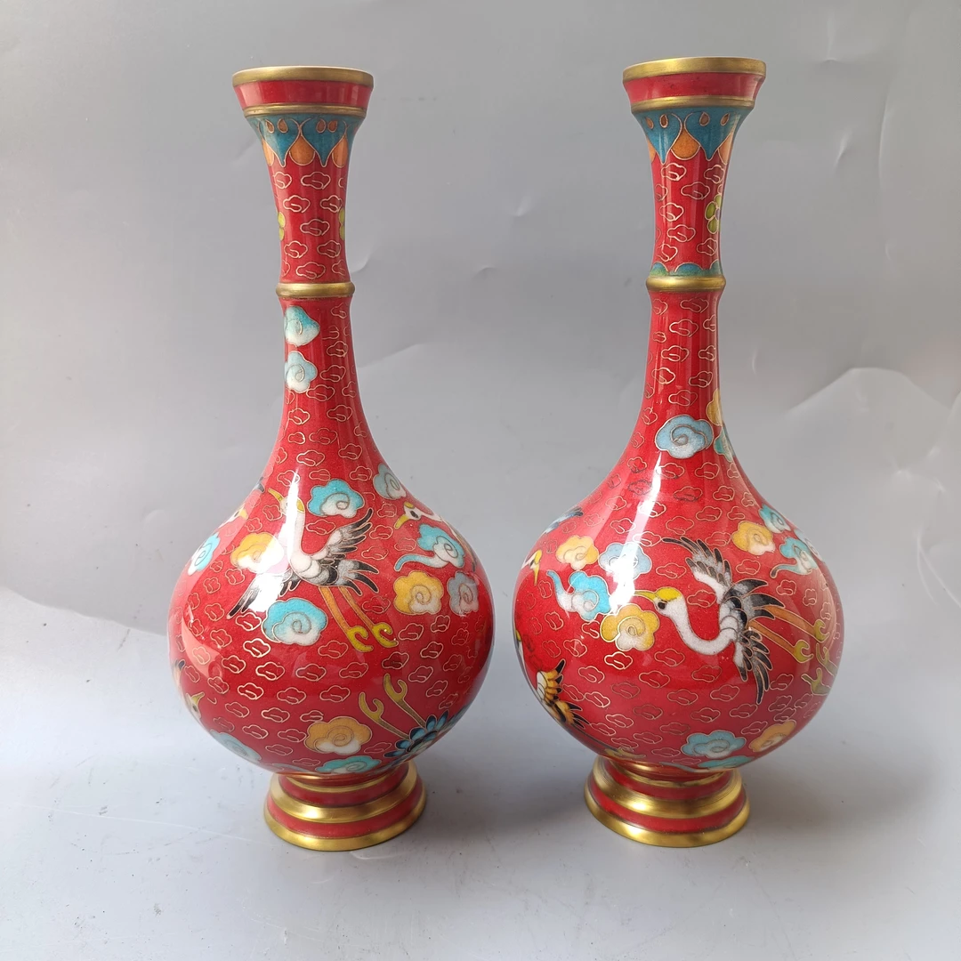 铜器，景泰蓝花瓶
