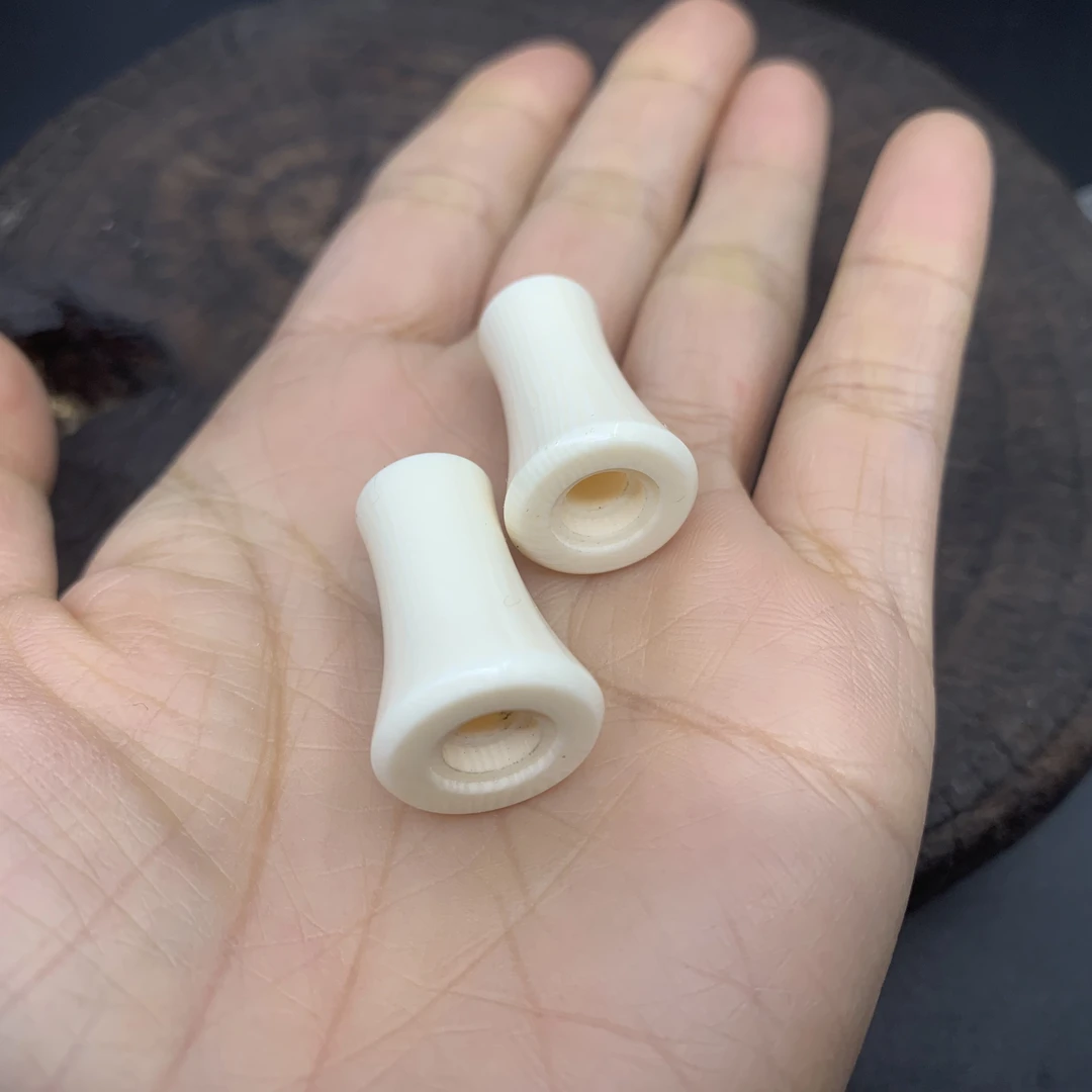 水滴轮握丸一对 仿像牙圆型握丸 短款网球粒握丸diy