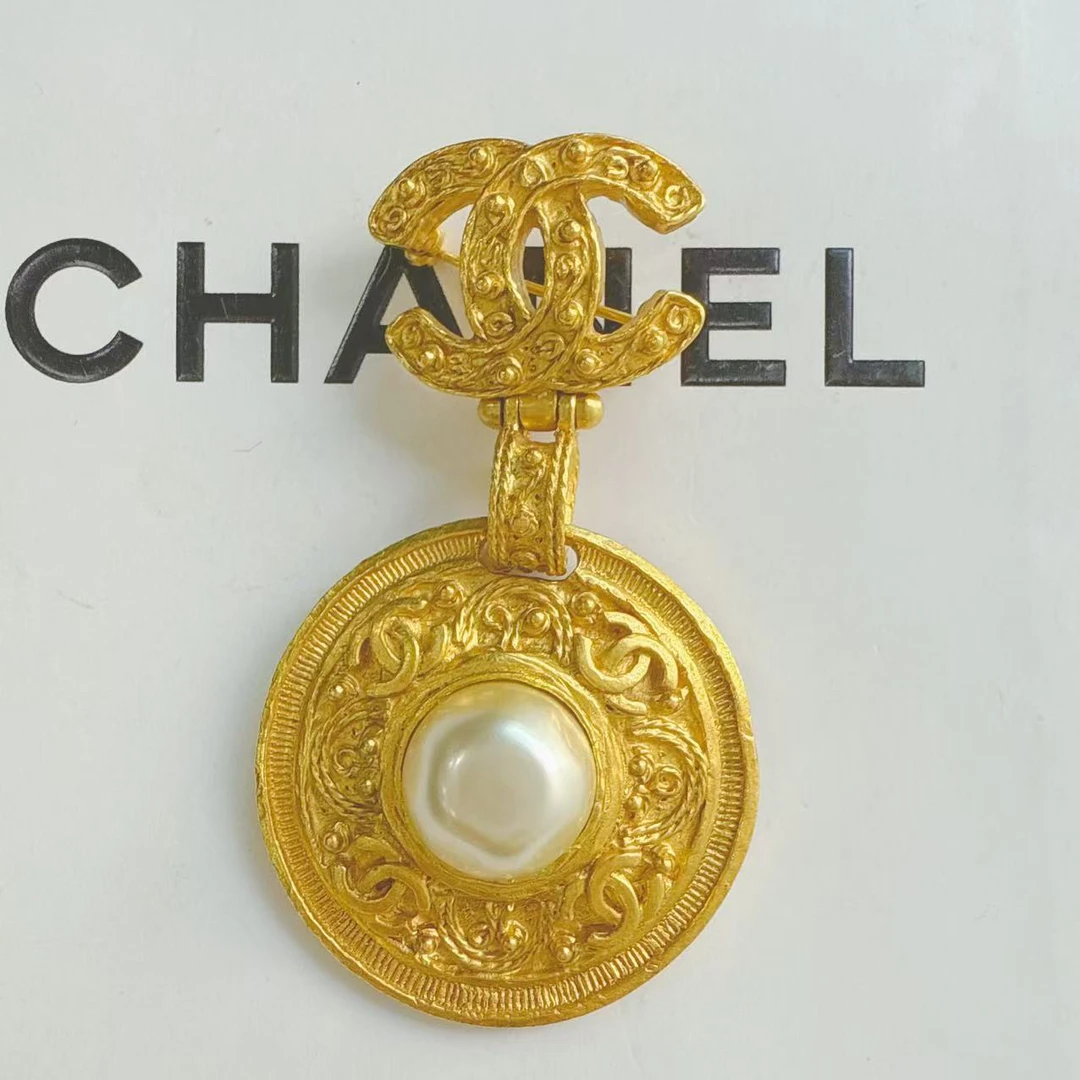 95新 Chanel/香奈儿 Chanel vintage香奈儿中古葡萄藤珍珠胸针