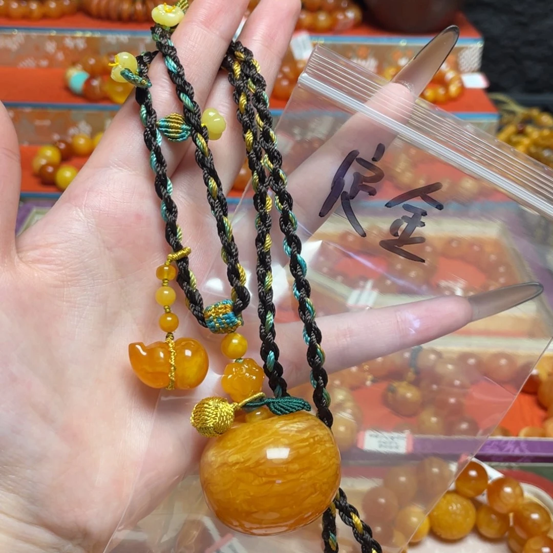 泡***奶蜜蜡未镶嵌颈饰项链定金