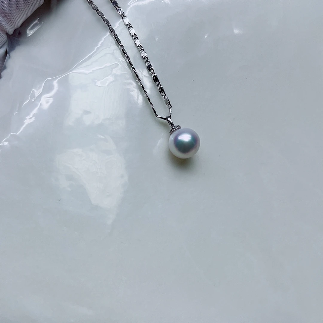 耳饰银S925镶嵌淡水珍珠