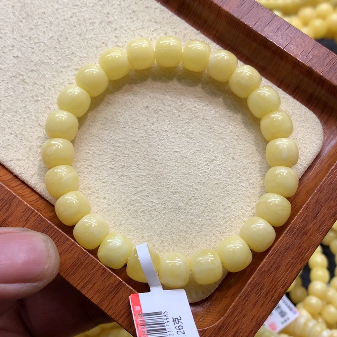 未镶嵌蜜蜡手链汉*_蜜蜡