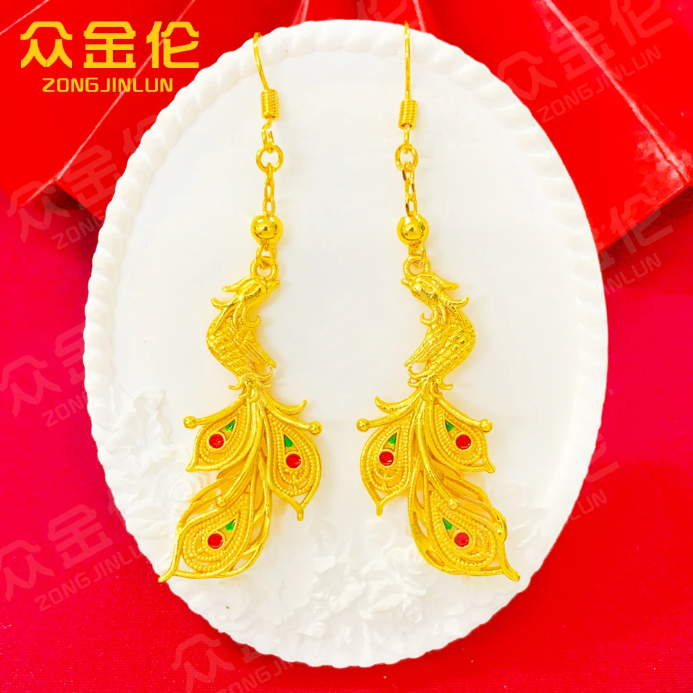 铜合金耳饰 国风宫廷款【浴火凤凰耳钩】