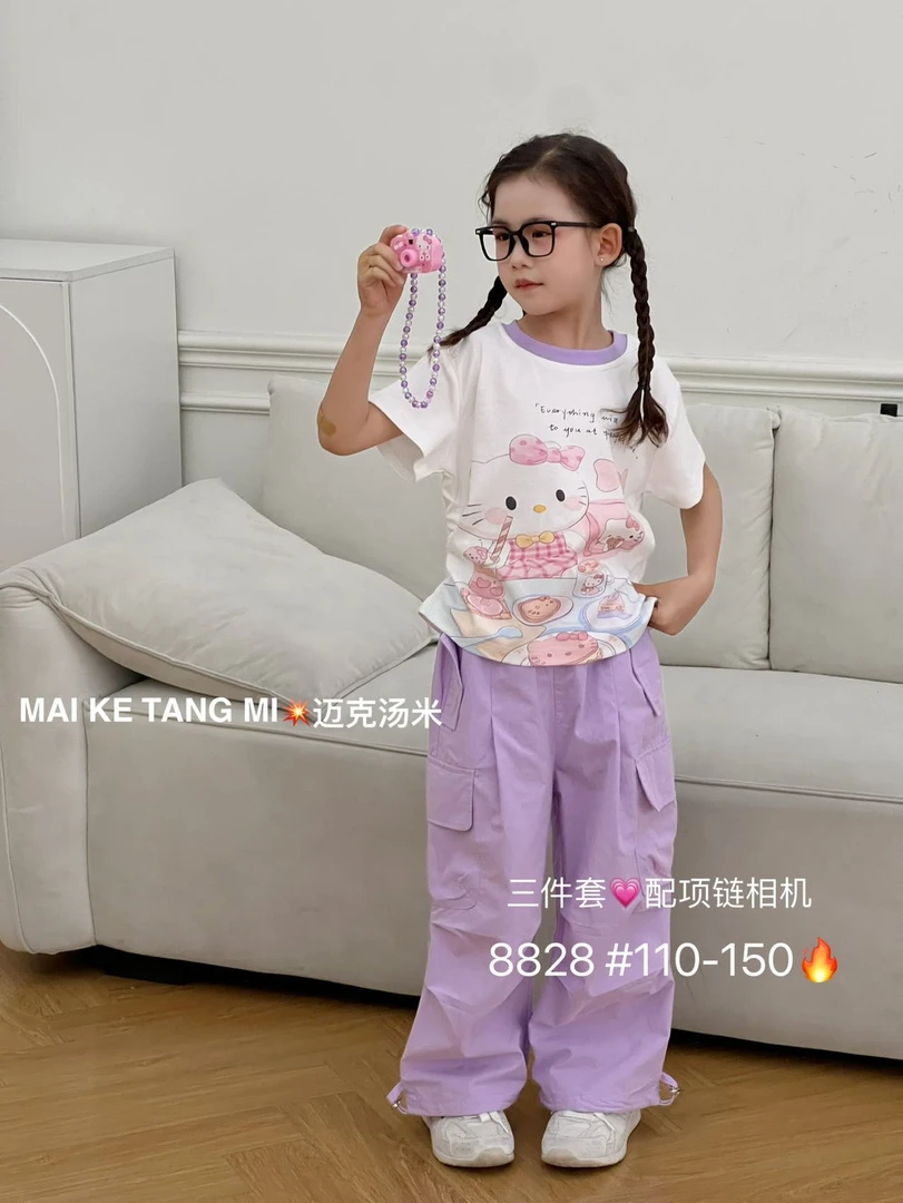 【新疆包邮】夏季新款KT猫韩系套装S233