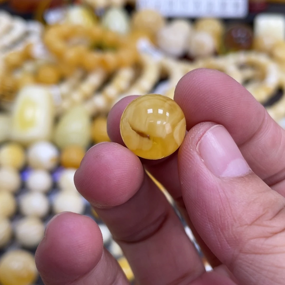 未镶嵌琥珀珠宝奇石14mm福利款