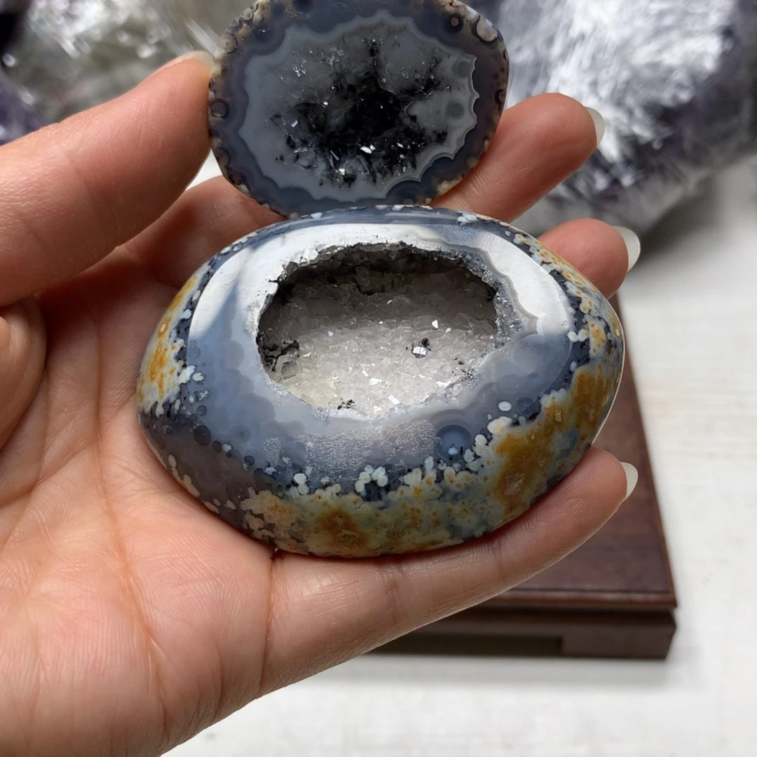 银S925镶嵌紫晶珠宝半成品聚宝盆