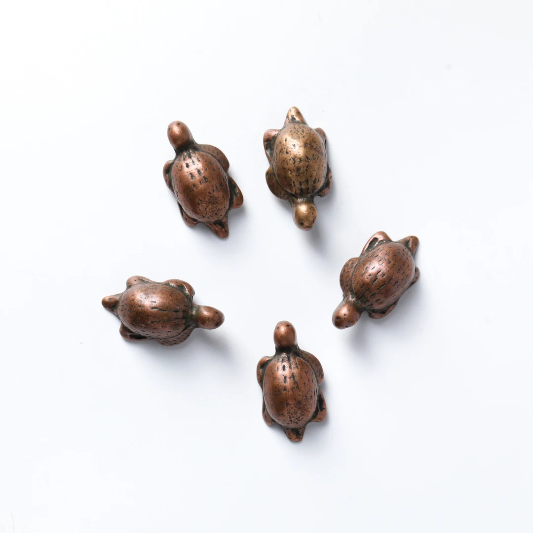 铜乌龟背云挂件 约10*20*7mm 约2.8g 多样性发货发其一 ZZ1225-05