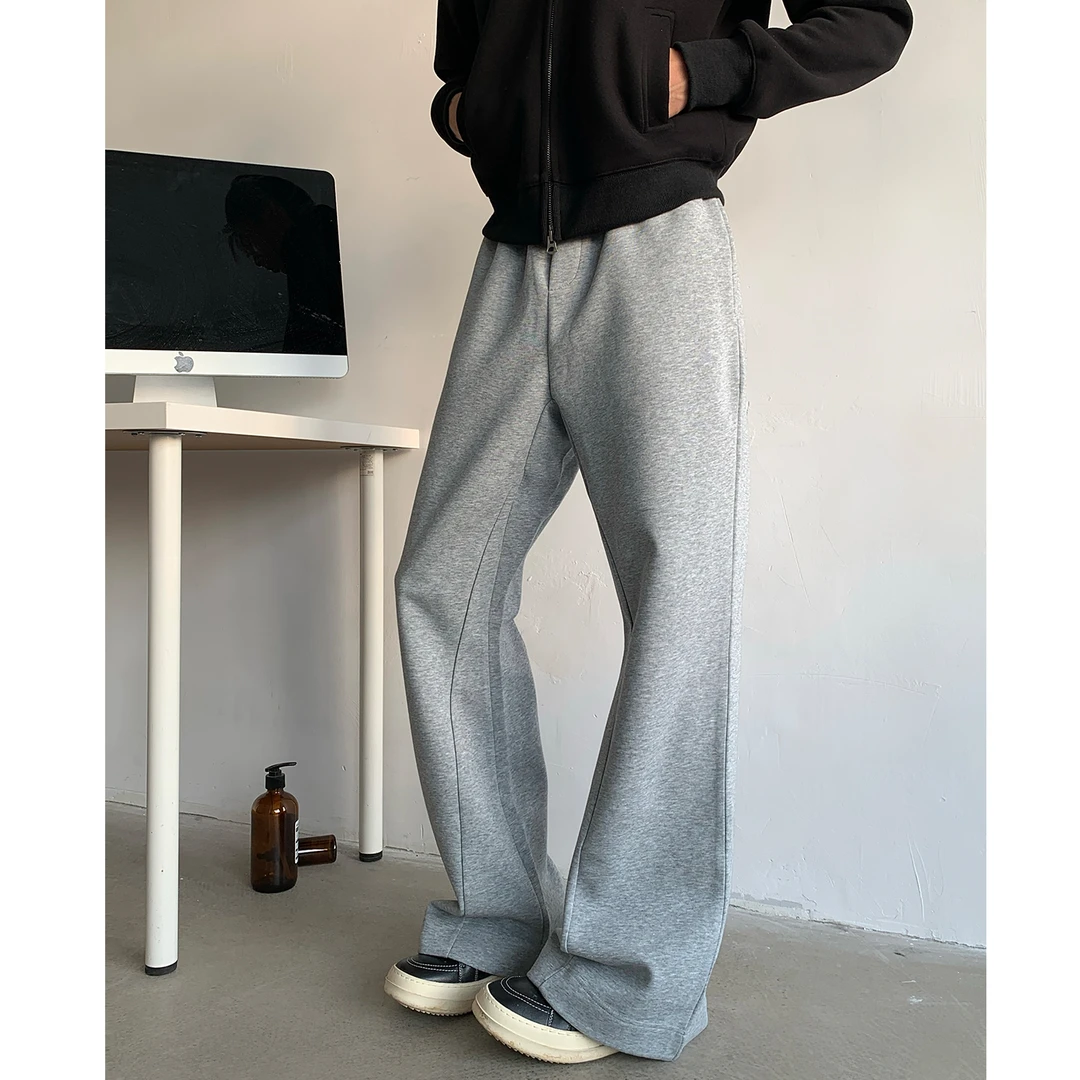 【小王家】ins美式运动裤休闲百搭宽松微喇叭显瘦中腰长休闲裤卫裤