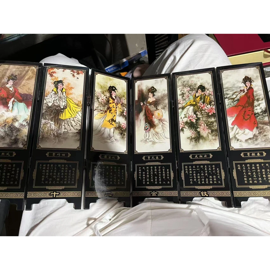 精品摆件12钗折叠屏