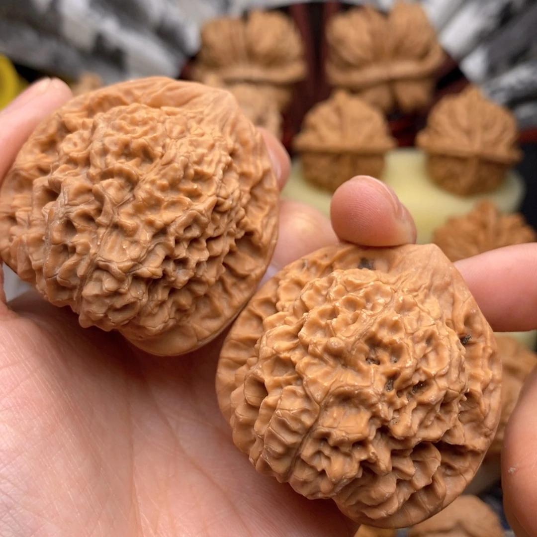 文玩核桃把件45全官帽打底