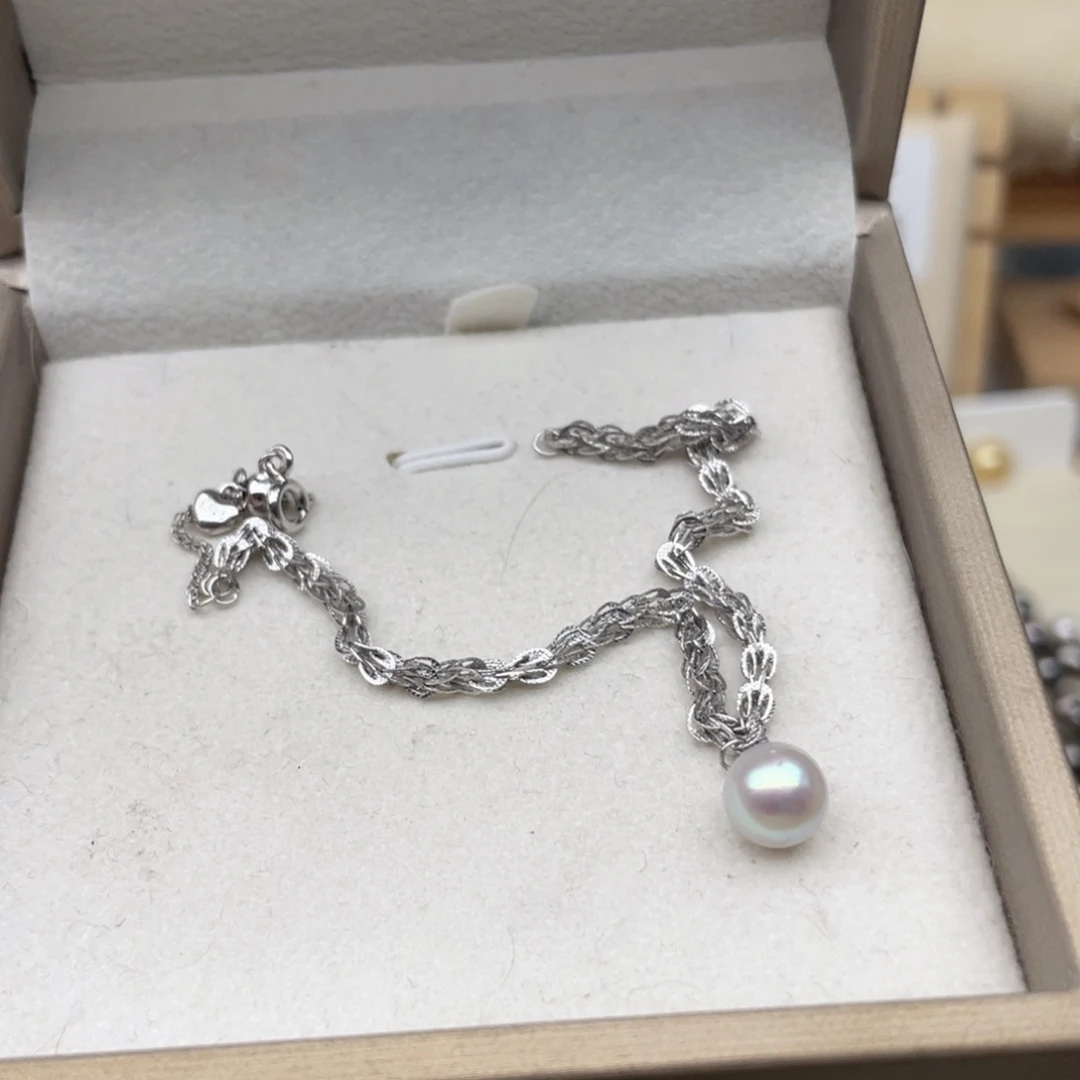 手链银S925镶嵌海水珍珠Z37