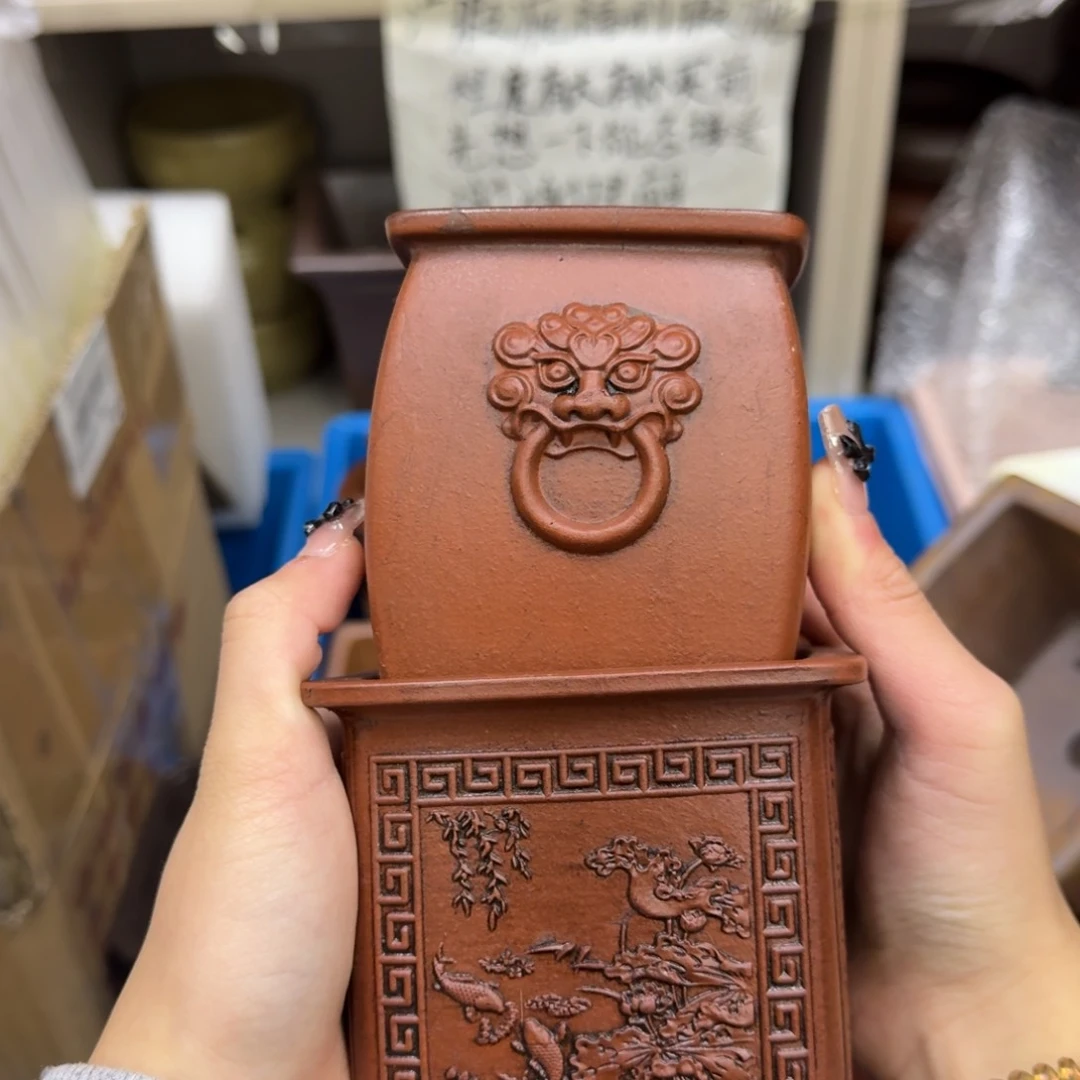 紫砂花盆1号宜兴紫砂瑕疵花盆