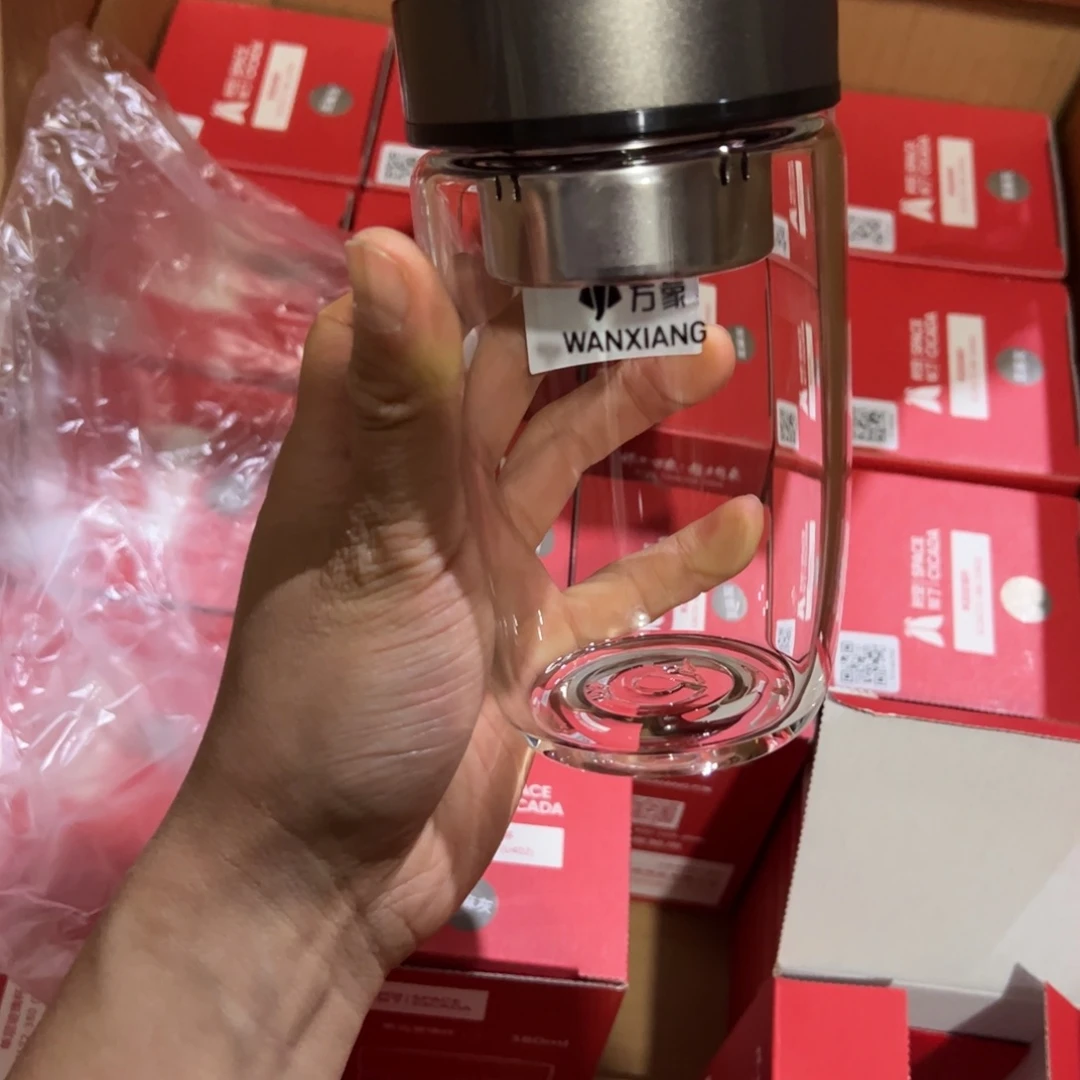 万象时空知了单层烫手玻璃杯380杯套