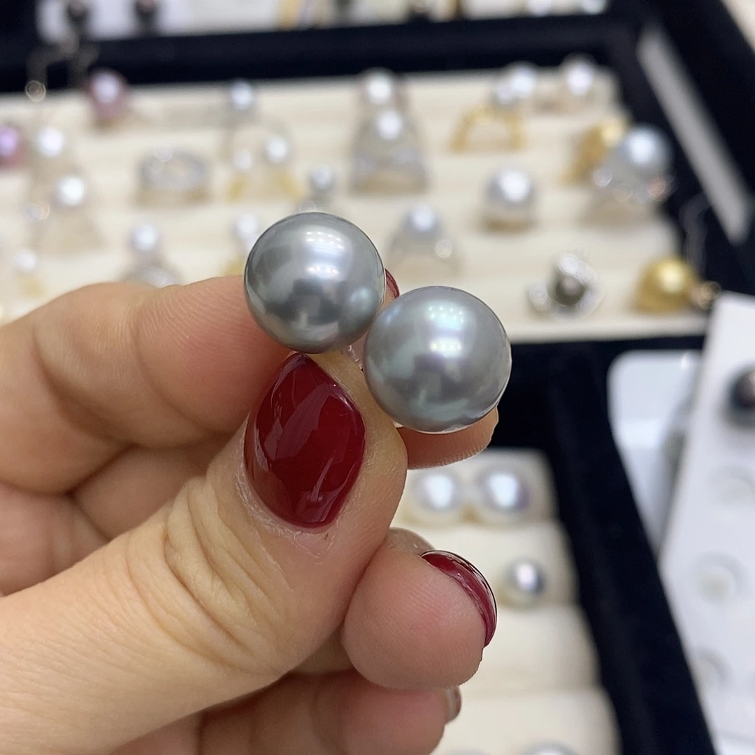 海水珍珠耳饰18K金镶嵌