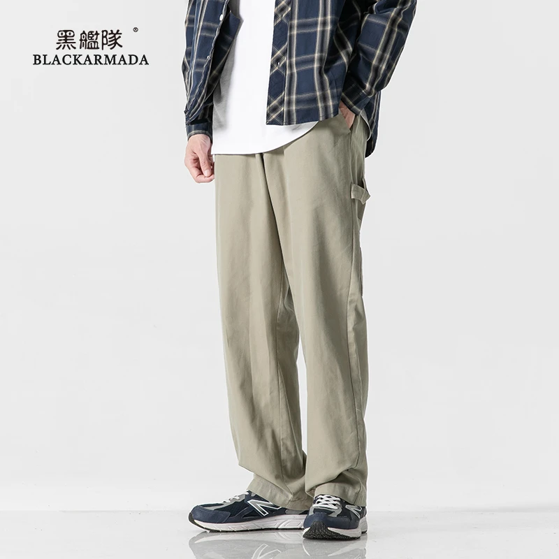 黑舰队坠感宽松舒适工装裤日常百搭潮流直筒休闲长裤LKD6035