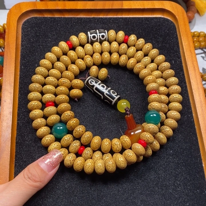 吊坠星月菩提黄金籽星月12.5