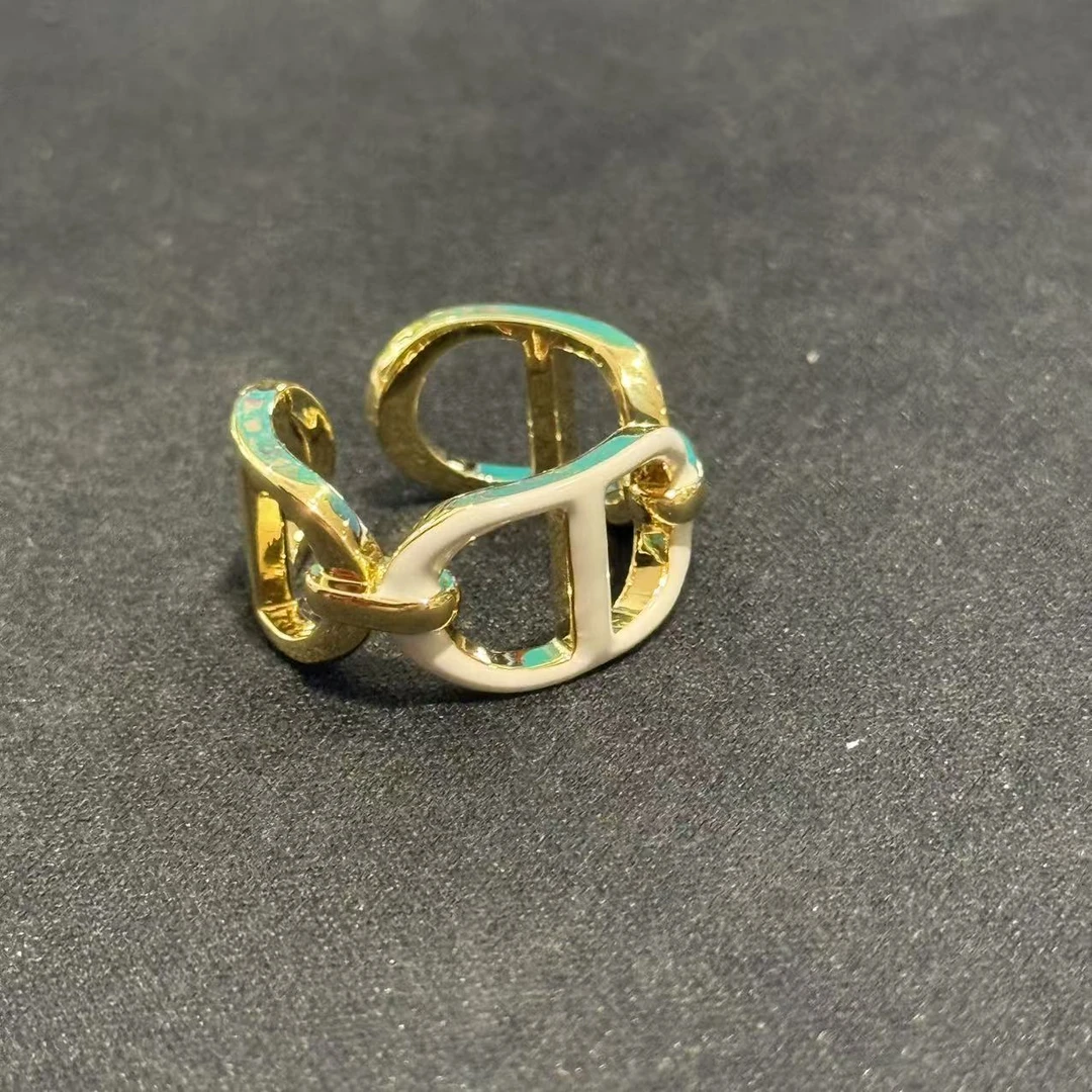 铜合金戒指 猪鼻子开口百搭开口戒指