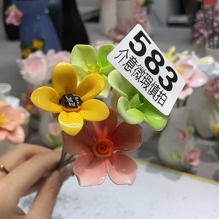 陶瓷纯手工捏花设计
