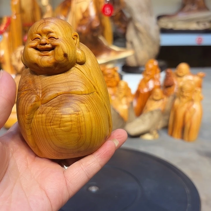 柏木太行崖柏弥勒佛