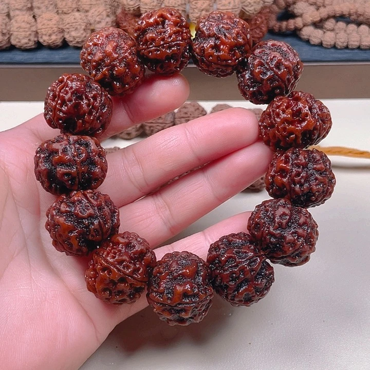 金刚菩提手串南****^27mm原生态大金刚