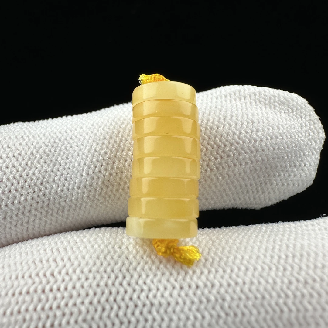 K3801天然原矿蜜蜡 隔片8.6mm支持复检假一罚十