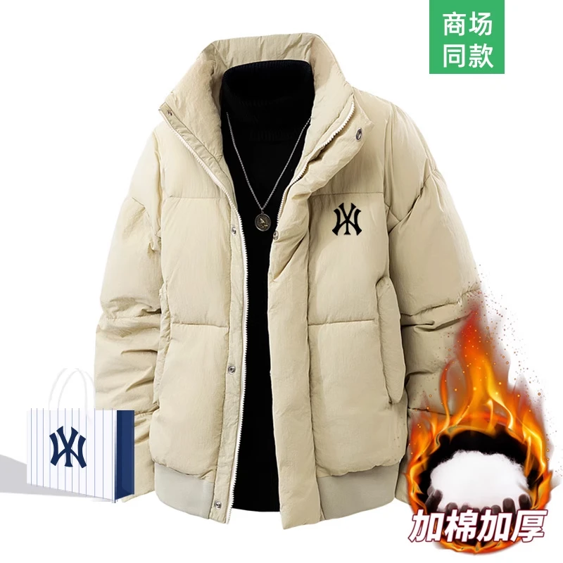CALTOKROSA纯色立领棉服男冬季2025新款棉衣加棉保暖面包服棉袄潮