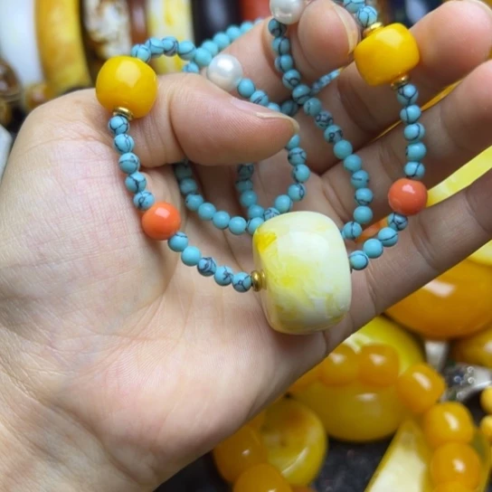 未镶嵌琥珀手链蜜蜡