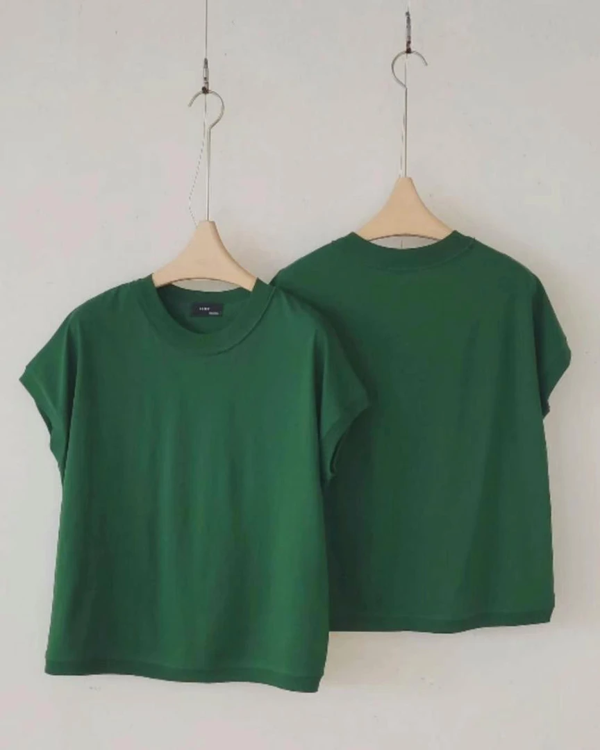 韩国东大门新款主播自留款棉弹力时尚休闲百搭纯色短袖