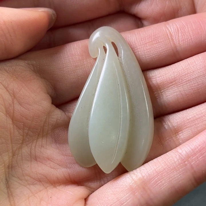 和田玉挂件未镶嵌牙*美