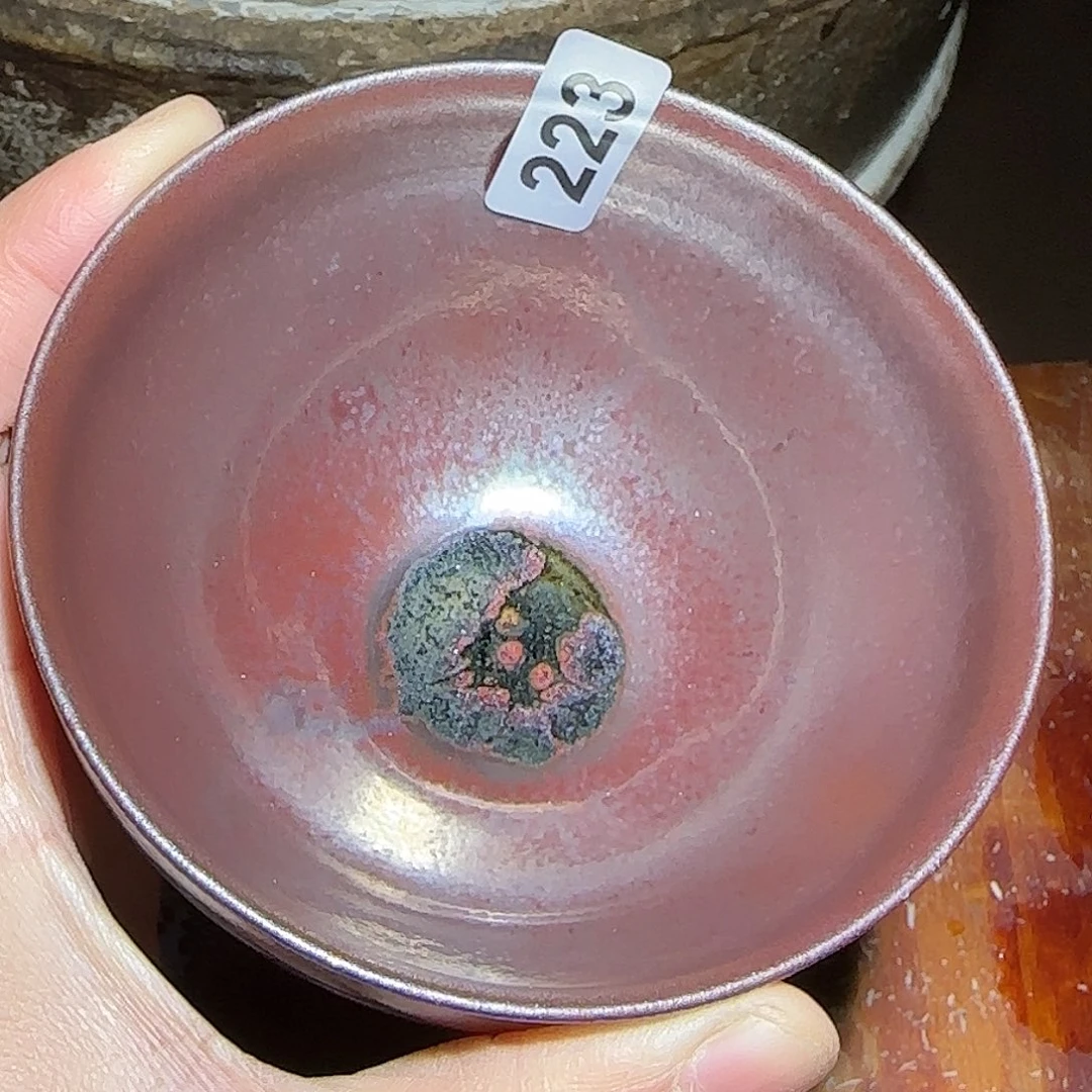 茶盏琢泥窑柴烧开窑