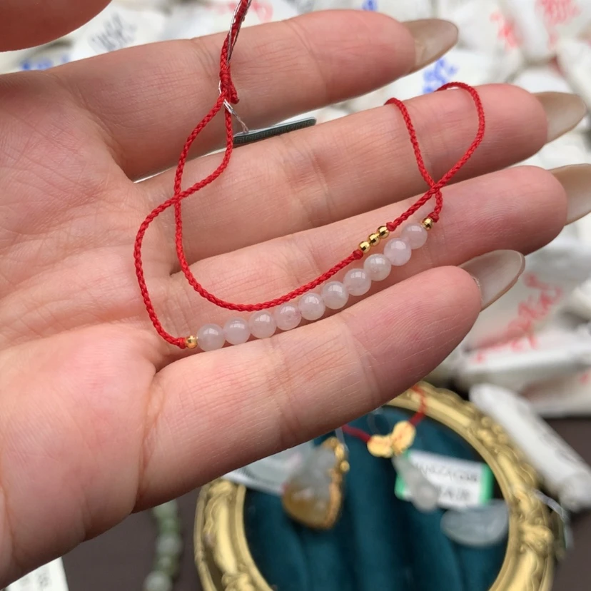 【闪购商品】翡翠手绳18K金镶嵌一