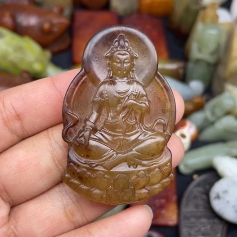 蛇纹石玉未镶嵌颈饰89