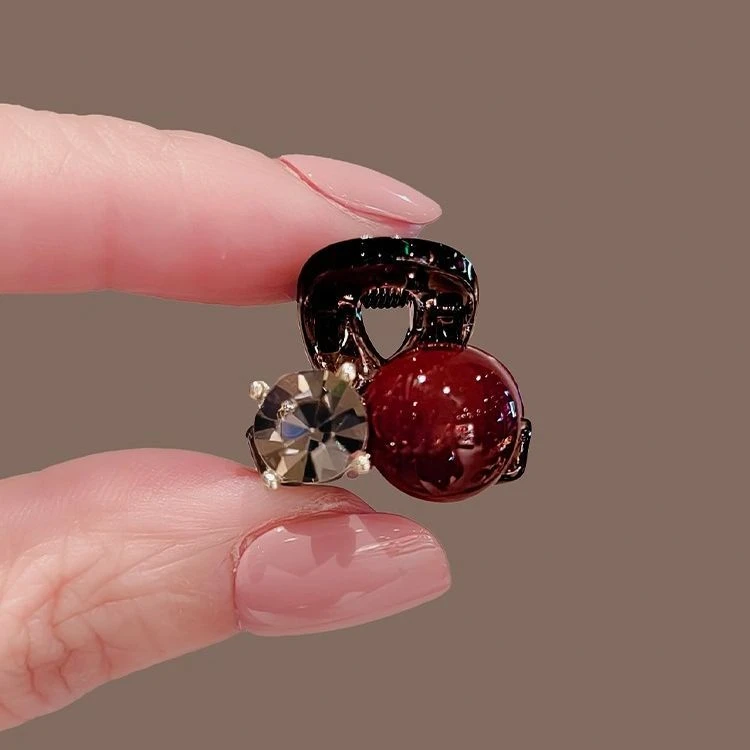 韩版刘海时尚气质甜美可爱网红迷你精致镶钻复古优雅小抓夹