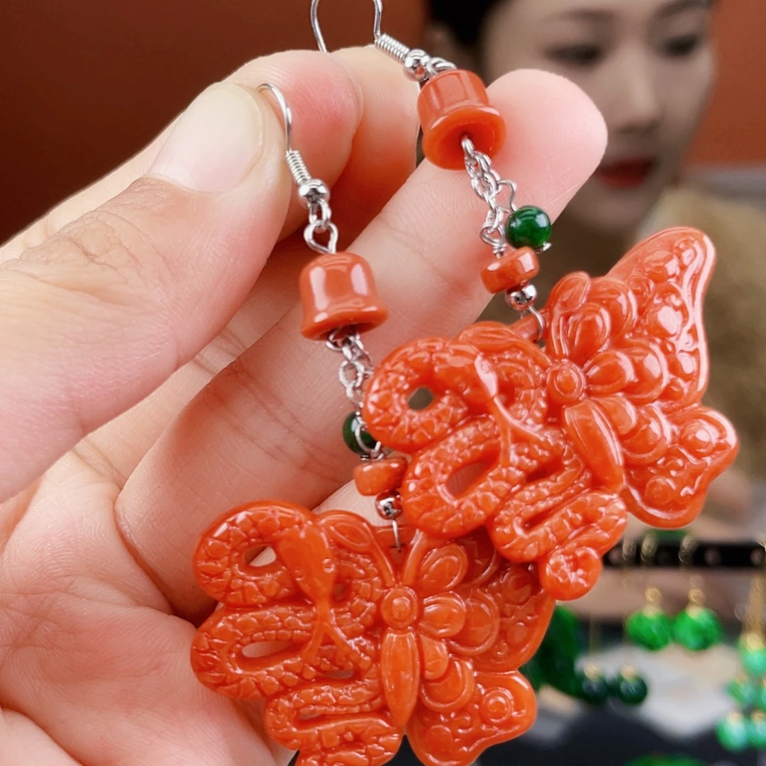 翡翠未镶嵌耳饰饰品