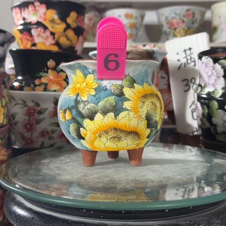 景德镇手绘花盆满38包邮偏远地区除外