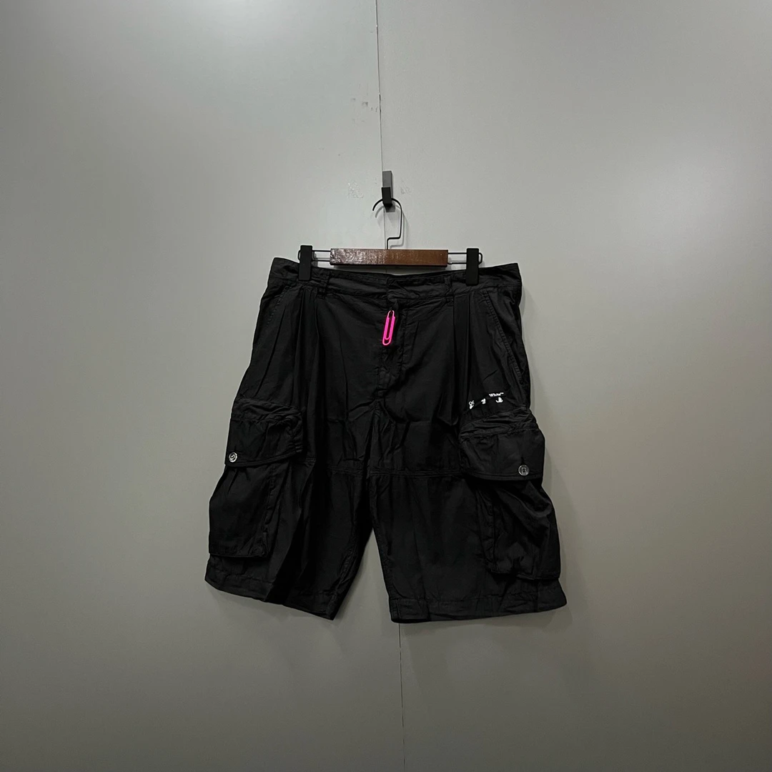 未使用 OFF-WHITE c25 ow 黑色logo工装短裤 L码/bc002135