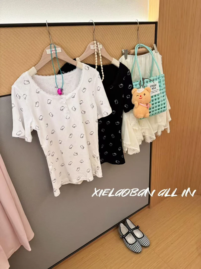 #蟹老板 mini kitty #夏日弹力T W2182