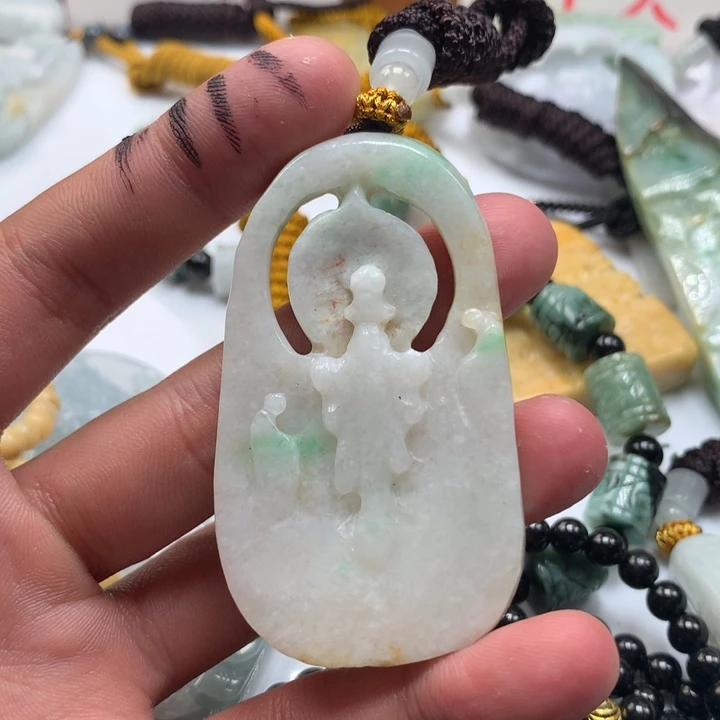 颈饰未镶嵌翡翠保真天然a货翡翠