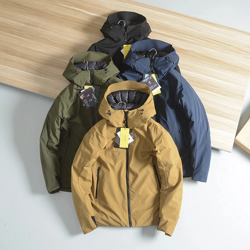 冬季羽绒服防风防水多色冲锋衣男士连帽羽绒服外套9006