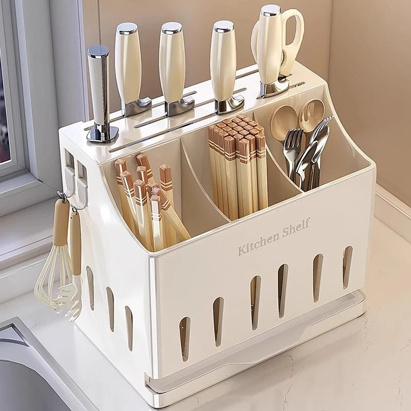 不锈钢刀架置物架2024新款刀座放菜刀一体厨房刀具筷子壁挂收纳j